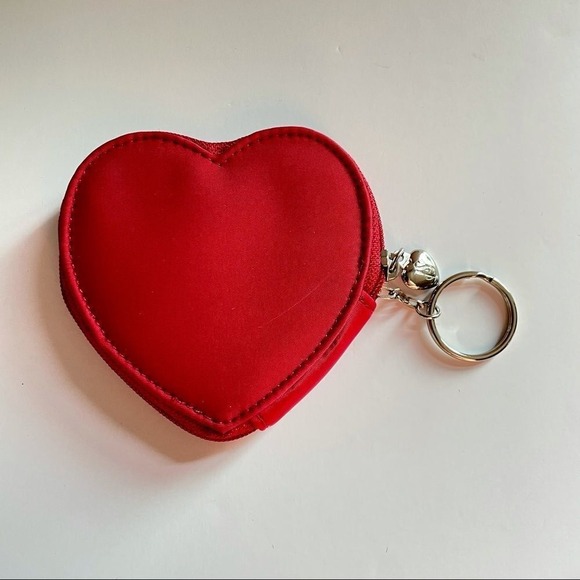 Y2K Victoria's Secret Red Heart Wallet Keychain Coin Purse VS Vintage NWT - Picture 1 of 3